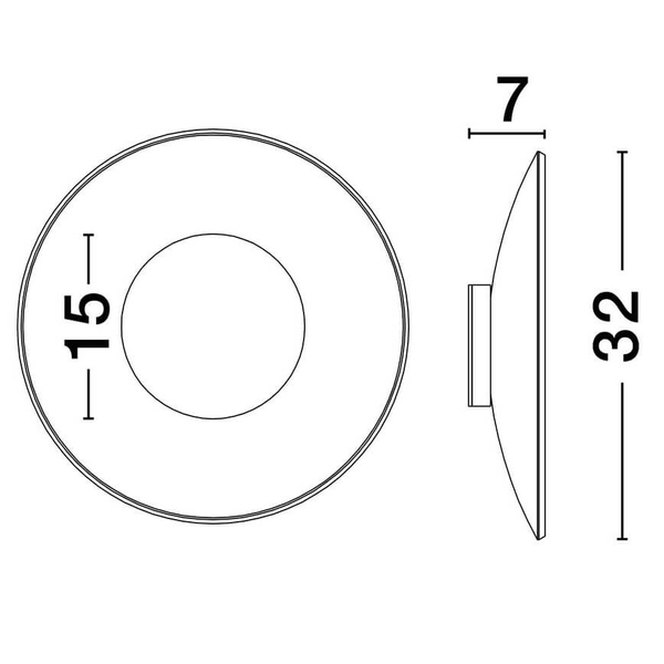Naścienna lampa HUANUCO LE44841 LED 17W 3000K moneta szara brązowa