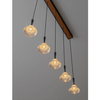 Lampa wisząca na belce GUAY LE44216 LED 30W 3000K crystals czarna złota