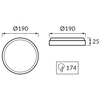 Podtynkowa LAMPA sufitowa SLIM LED C 02812 Ideus okrągła OPRAWA metalowa LED 15W 2700K wpust biały