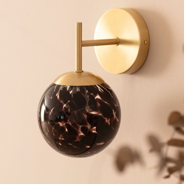 Kulisty kinkiet ścienny Sfero ABR-SKS-E14 Abruzzo czarny złoty