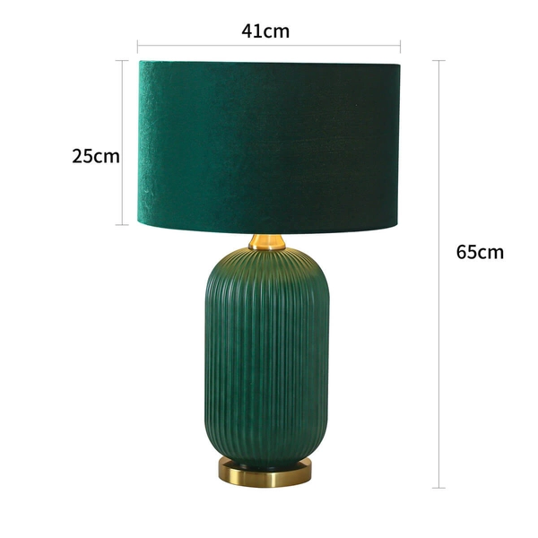 Abażurowa lampka stołowa Tamiza LP-1515/1T big green zielona złota