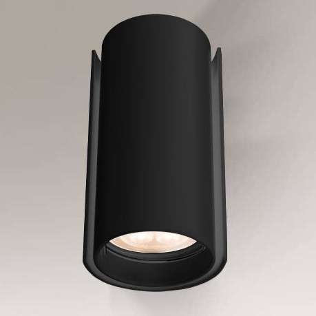 Kinkiet LAMPA ścienna OZU 4403 Shilo przyścienna OPRAWA tuba metalowa czarna