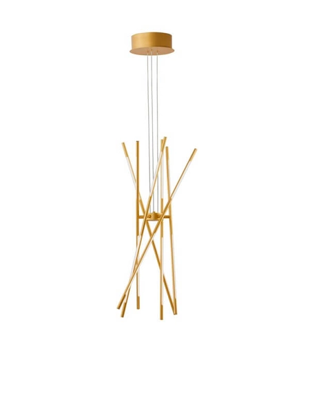 Nowoczesna lampa wisząca Bell do jadalni LED 56W 3000K złota