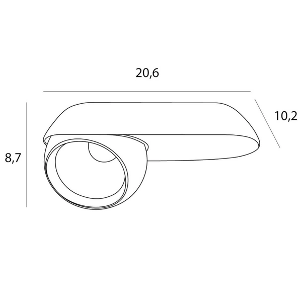 Lampa nasufitowa z regulacją ZEUS C0264 LED 10W 3000K czarna