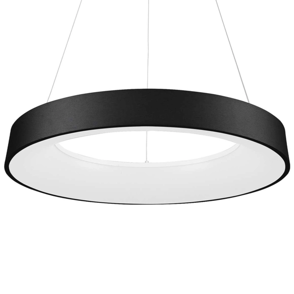 LAMPA wisząca GIULIA 5304-880RP-BK-3 Italux metalowa OPRAWA okrągła LED 80W 3000K zwis pierścień ring czarny
