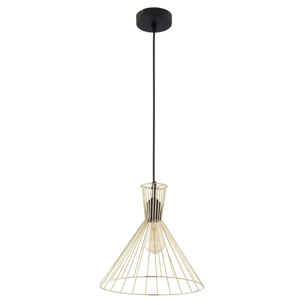 Wisząca lampa Sahara 3350 TK Lighting druciana cage złota czarna