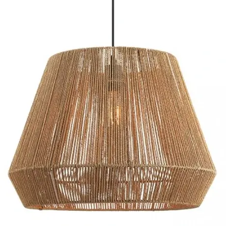 Naturalna lampa wisząca 20237 papierowy sznur do salonu brązowy