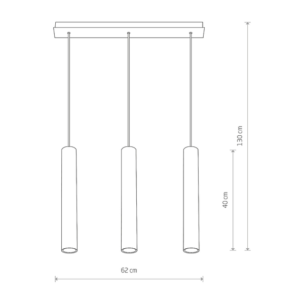LAMPA wisząca EYE III 7863 Nowodvorski metalowa OPRAWA tuby zwis mosiądz