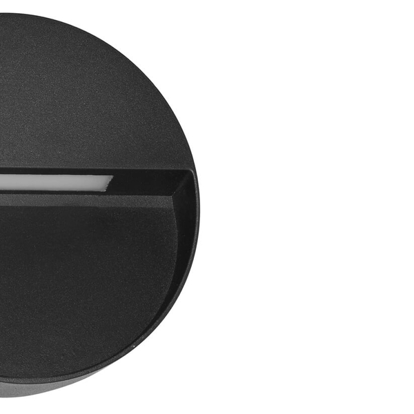 Okrągły kinkiet ścienny Piana OWL-4153-3K Italux LED 3W 3000K IP54 czarne