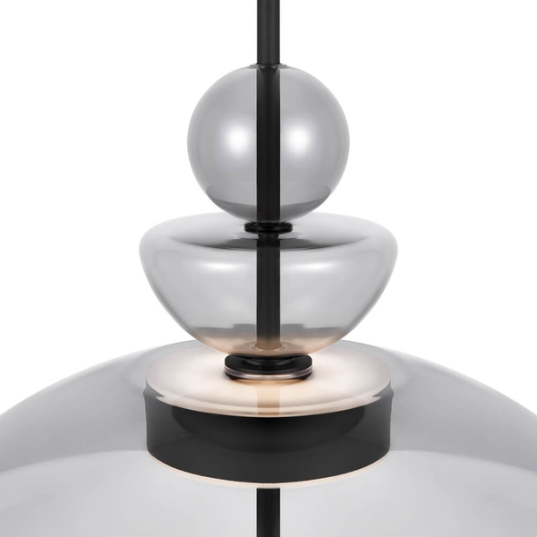 Wisząca lampa kopuła Bangkok MOD185PL-L11B3K3 LED 12W 3000K czarny szary