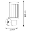 Kinkiet LAMPA ścienna FIORD 312303 Polux metalowa OPRAWA elewacyjna IP44 czarna