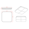 Lampa sufitowa LED Babilon LP-335/1C M 4GD square Light Prestige 24W 4000K biała