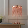 Stołowa lampka na komodę Zelma 92179 LED 9W 2800K metalowa miedziana