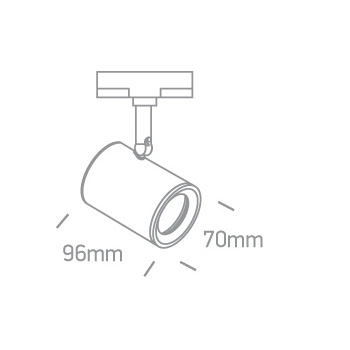 Trójfazowa lampa do szynoprzewodów sufitowa OSSI MYL.00077 tubka czarna