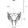 Designerska lampa wisząca do salonu Palermo P21070AU metal szkło złota