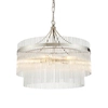 Wisząca lampa szklana na łańcuchu szklana chrom Marietta OUTLET