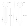 Molekułowa lampa wisząca Arcturus P0574-07F-F7AA Zumaline biały złoty