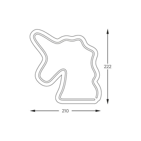 Lampka dekoracyjna stołowa Neon FM-NL10 Zumaline unicorn biały różowy