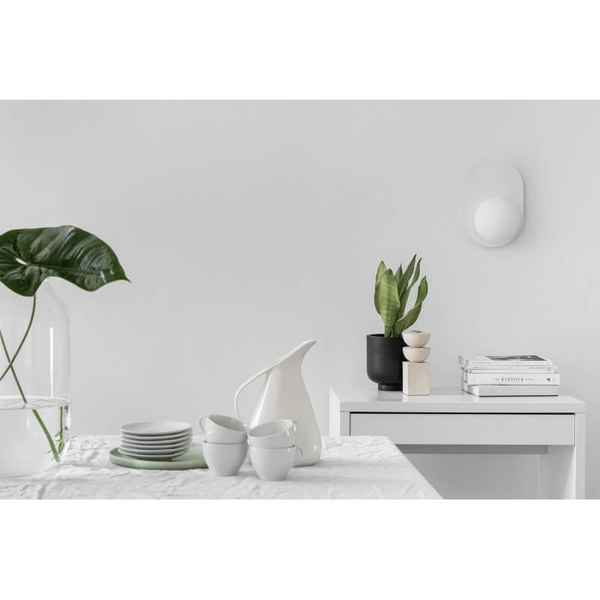 Lampa ścienna łazienkowa Hanea HA0110S0 szklana IP44 biała