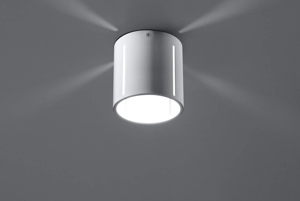 Natynkowa LAMPA sufitowa SL.0355 metalowa OPRAWA plafon tuba biała