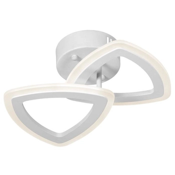 Metalowa lampa sufitowa W7112-2S WT białe trójkąty LED 36W hol
