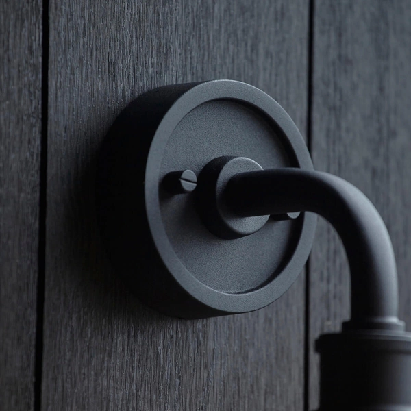 Elewacyjna lampa szklana L&-195884 IP44 czarny przezroczysty