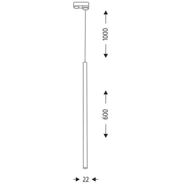 Loftowa LAMPA wisząca KOSAME 7959 Shilo metalowa OPRAWA zwis do systemu szynowego biały