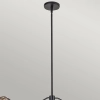 Designerska wisząca lampa Perth ALM-PERTH3-BK rattan czarna