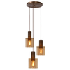 Lampa zwis kaskadowa TOLEDO 74405/13/62 Lucide miedziana bursztynowa