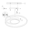 Czarna lampa sufitowa Zibal R62911132 LED 22W 3000K nad łóżko