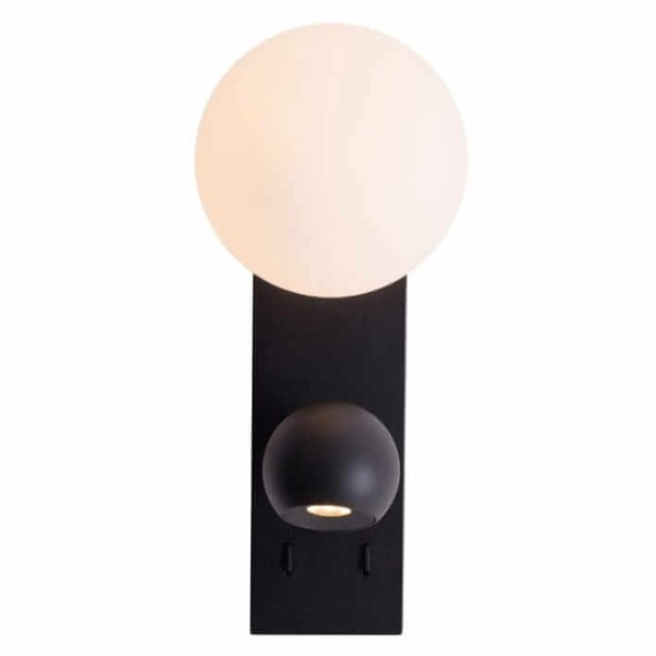 Kinkiet ścienny Atom Allure W0351 LED 5W 3000K do sypialni czarny