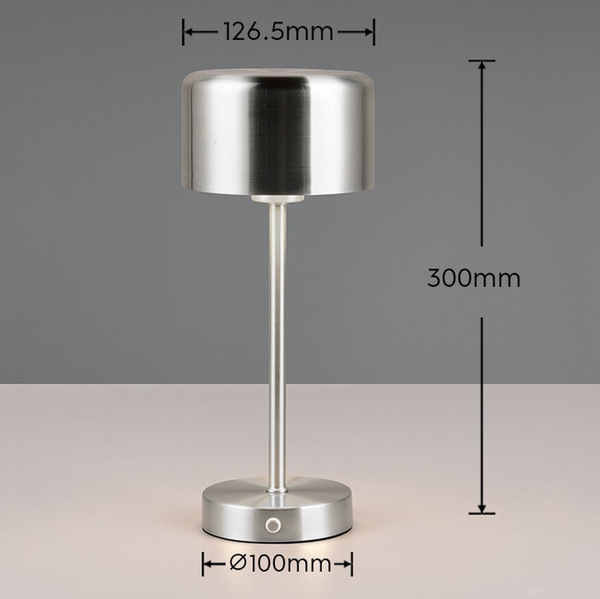 Stołowa lampka metalowa KARYA DL107-59151 LED 1W 3000K srebrny mat