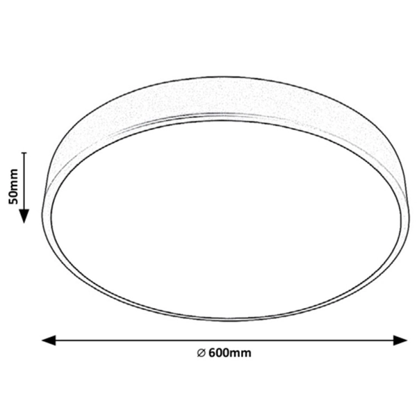 LAMPA sufitowa TESIA 3317 Rabalux nowoczesny plafon LED 3000K - 6000K z pilotem srebrny