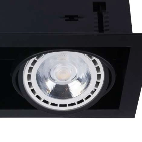 Wpuszczna LAMPA sufitowa DOWNLIGHT 9570 Nowodvorski prostokątna OPRAWA podtynkowa do zabudowy czarna