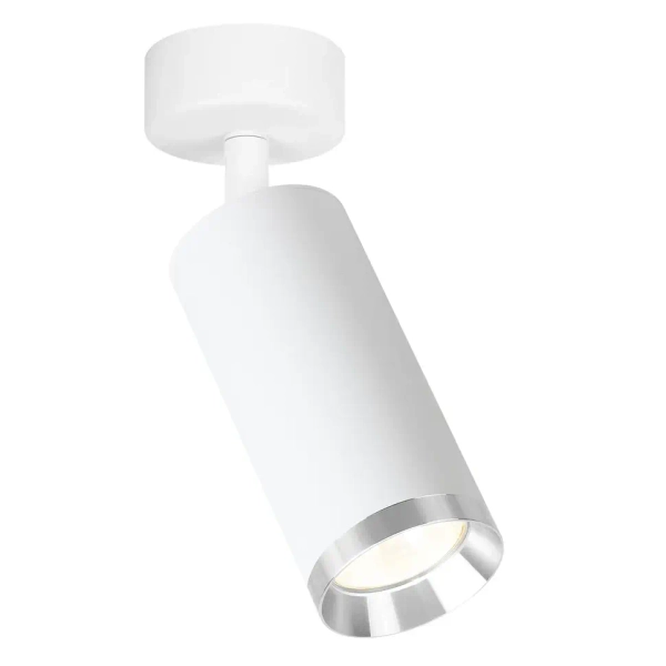 Pojedynczy sufitowy spot Mica Spot ML2095 cylindryczny tubka biały