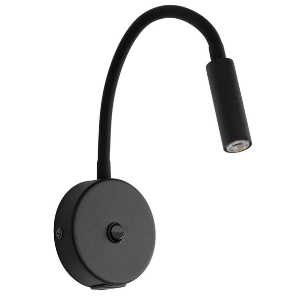 Lampa naścienna do sypialni Lagos 10200 sopel regulowany czarny