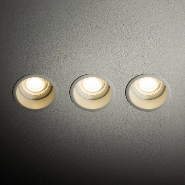 Podtynkowe oczka 3 sztuki CUP 10793 okrągłe wpusty białe