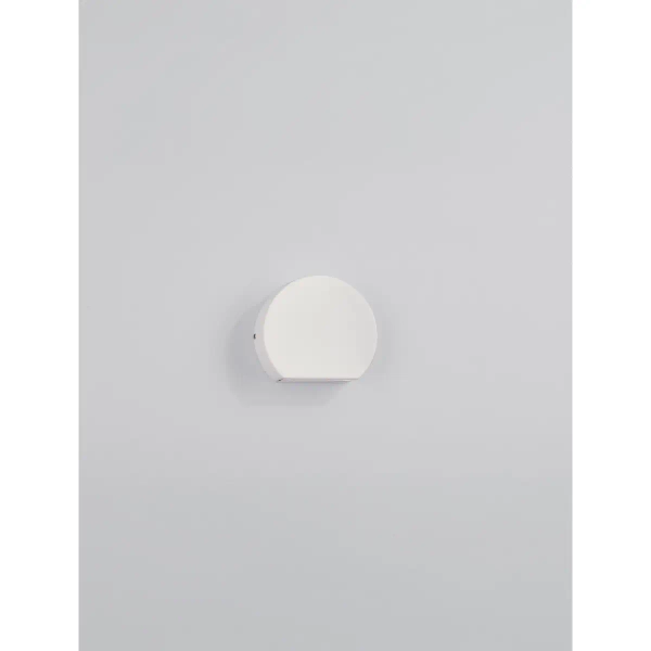 Ścienny zaokrąglony kinkiet zewnętrzny SARDIRA LE75309 LED 4W 3000K IP54 biały