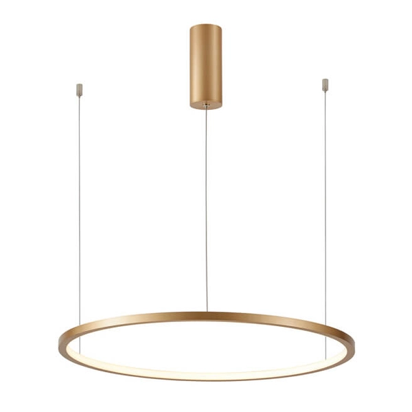 Lampa ring wisząca Vinola PND-56135B-080RPP-GD-3KS4K-TRDIMM Italux LED 48W 3000-4000K złoty