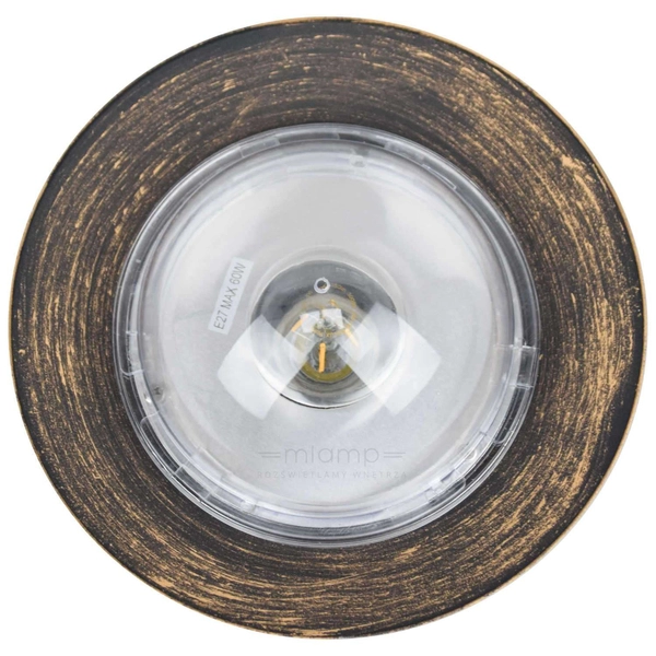 Zewnętrzna LAMPA sufitowa stropowa OSLO 8736 Rabalux industrialna OPRAWA ogrodowa outdoor IP44 antyczne złoto