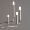 Metalowa lampa wisząca Orto 11465 nad stół świecznikowa jedwabisty szary