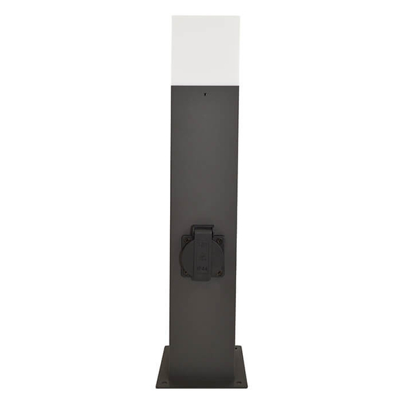 Stojąca LAMPA ogrodowa NEW YORK 307323 Polux zewnętrzna OPRAWA metalowy słupek outdoor IP44 grafitowy biały