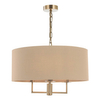 Jadalniana lampa wisząca Jamelia JAM0301 Dar Lighting beżowa mosiądz