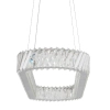 Owalna lampa wisząca LUXORA 11707 LED 40W 3000K kryształowa nikiel