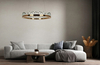Lampa wisząca Nenufar MSE010100125 glamour kryształowa złota