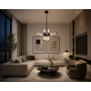 Żyrandol loftowy czarny bursztynowy QUADRO LED 36W 3000K RH115-12P amber