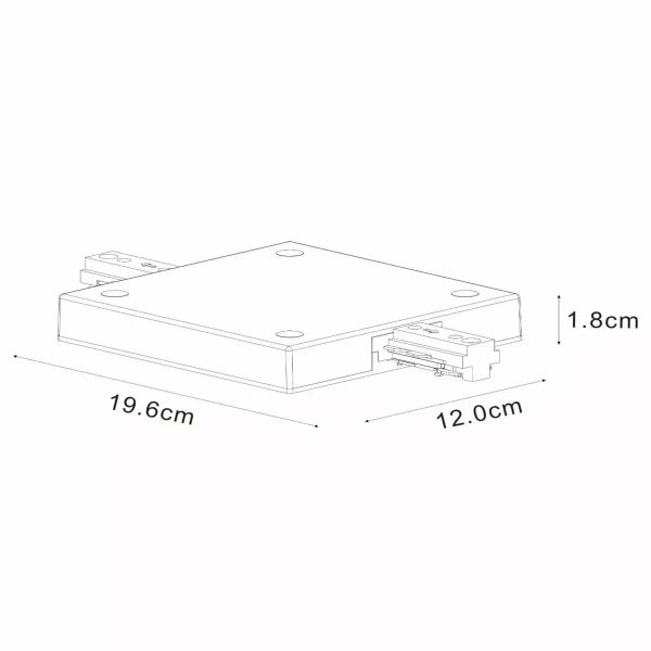 Podwójny zasilacz Track 09950/02/30 Lucide do 1-fazowego oświetlenia czarny
