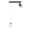 Metalowa lampa wisząca Tavira tuba 41483 do salonu brązowa