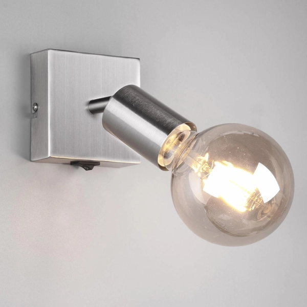Ścienna LAMPA loftowa VANNES R80181707 RL Light kinkiet OPRAWA metalowa reflektorek regulowany nikiel mat