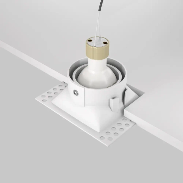 Minimalistyczna lampa wpuszczana Dot DL042-01-SQ-W kwadratowa biała